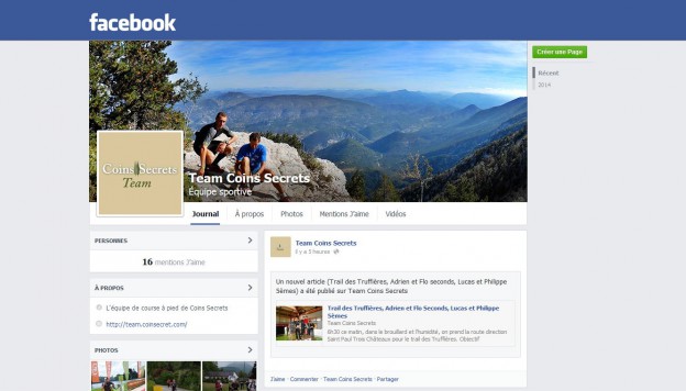Le Team Coin Secret est maintenant aussi sur Facebook !