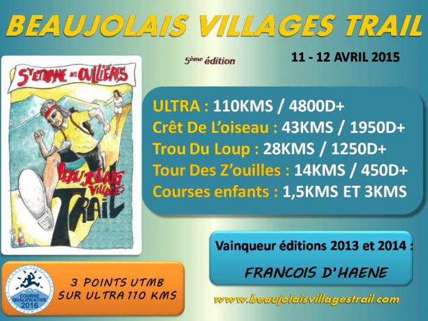 Beaujolais Village Trail : Adrien 5ème du 46km, belles courses de Mika, Guillaume et Philippe