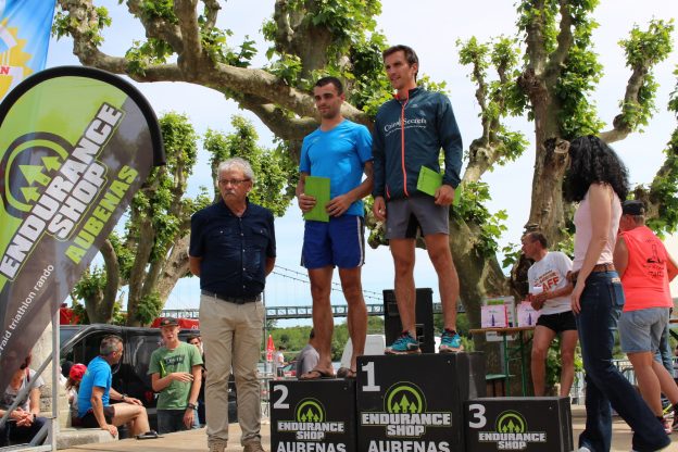 Trail des gorges de l&rsquo;Ardèche, Flo vainqueur sur le 23, Adrien 3ème sur le 41